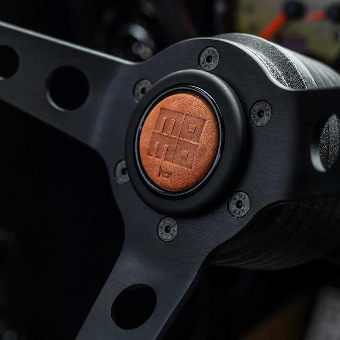 MOMO Mod. 07 Heritage Wood Steering Wheel - Mahogany Wood Black Spokes 350mm