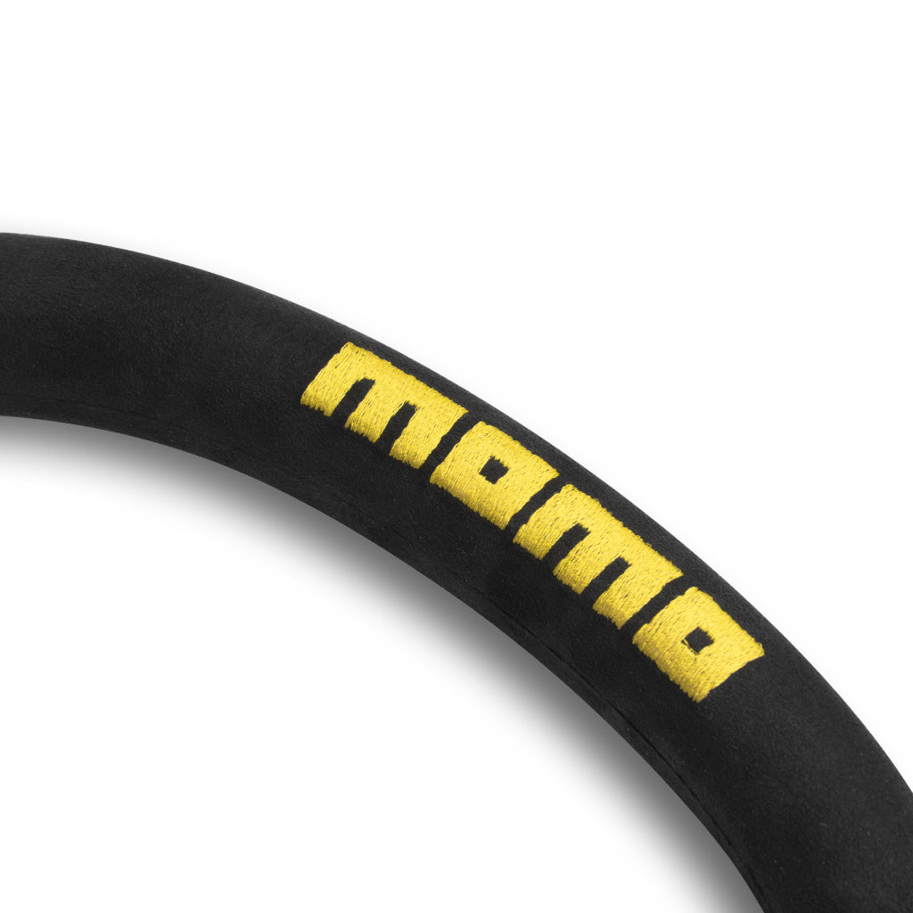 MOMO Trek Steering Wheel Black Leather Silver Spokes 350mm - evilspeed.eu