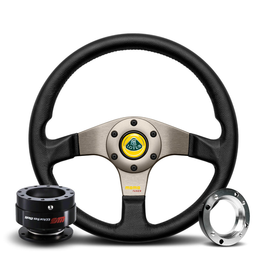 MOMO Tuner Steering Wheel & Works Bell Rapfix Quick Release Kit For Lotus Elise