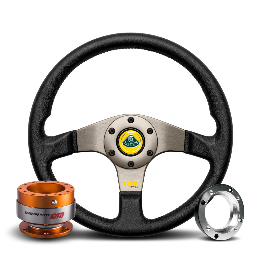MOMO Tuner Steering Wheel & Works Bell Rapfix Quick Release Kit For Lotus Elise