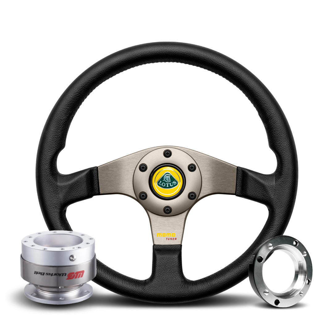 MOMO Tuner Steering Wheel & Works Bell Rapfix Quick Release Kit For Lotus Evora