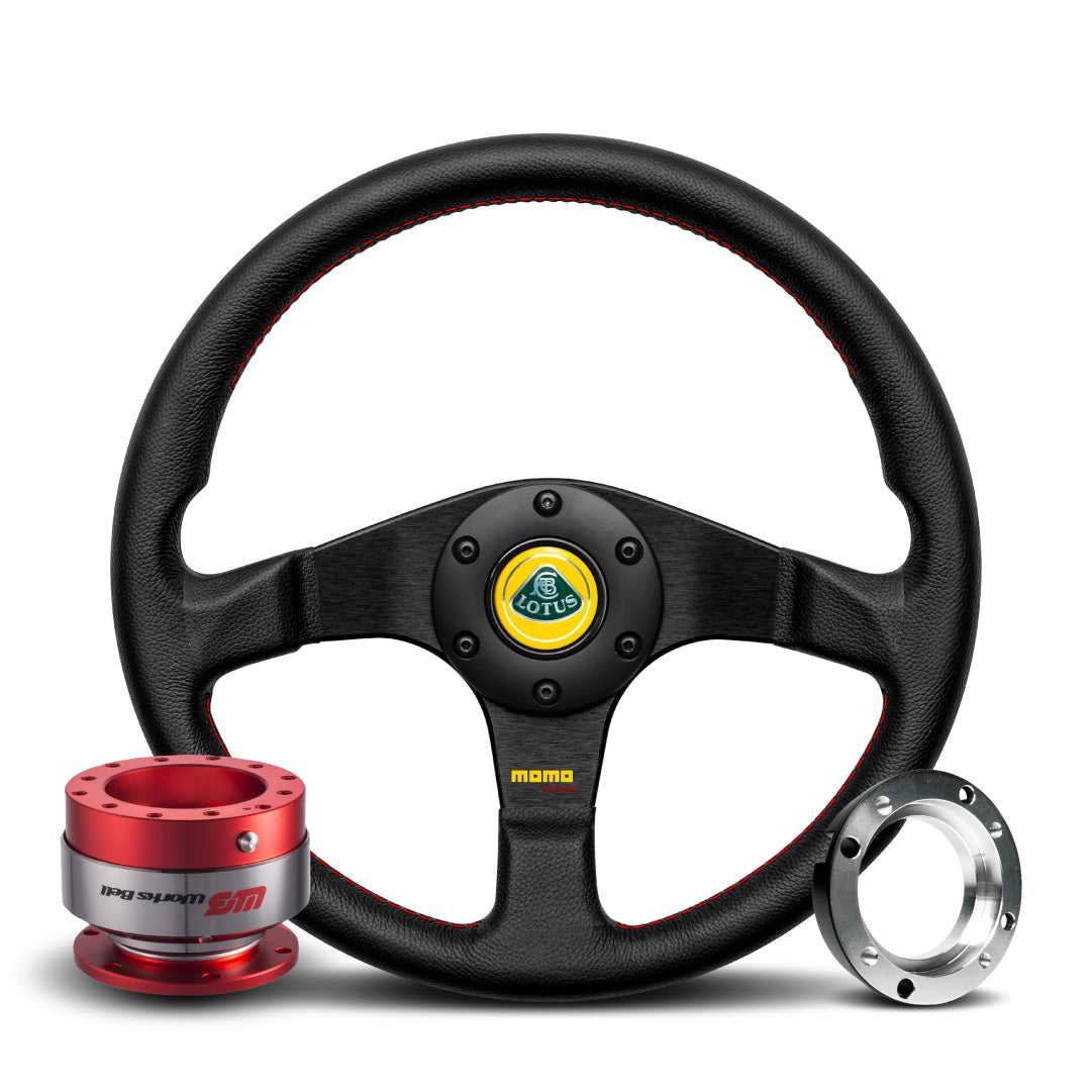 MOMO Tuner Steering Wheel & Works Bell Rapfix Quick Release Kit For Lotus Evora