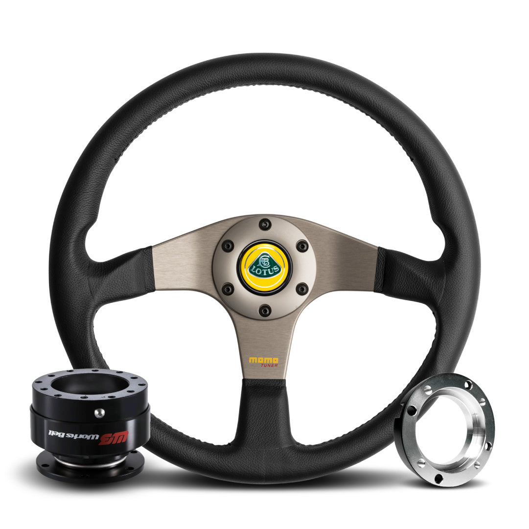 MOMO Tuner Steering Wheel & Works Bell Rapfix Quick Release Kit For Lotus Evora
