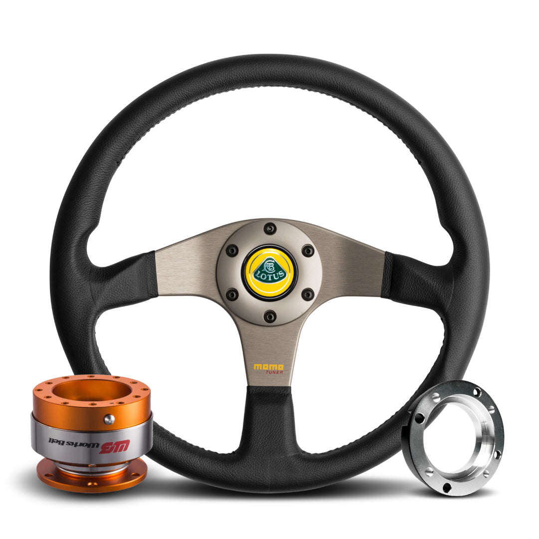 MOMO Tuner Steering Wheel & Works Bell Rapfix Quick Release Kit For Lotus Evora