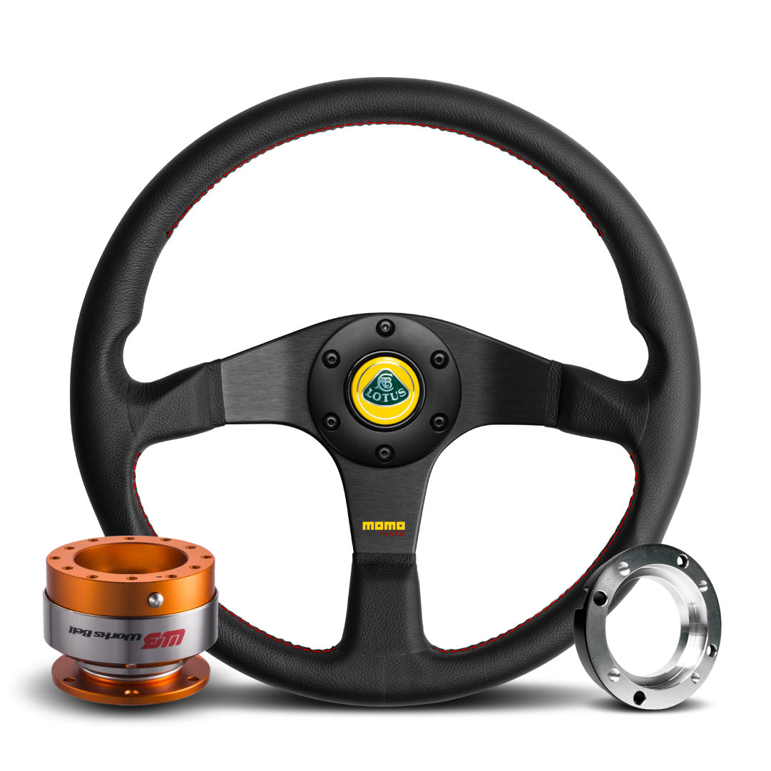 MOMO Tuner Steering Wheel & Works Bell Rapfix Quick Release Kit For Lotus Evora