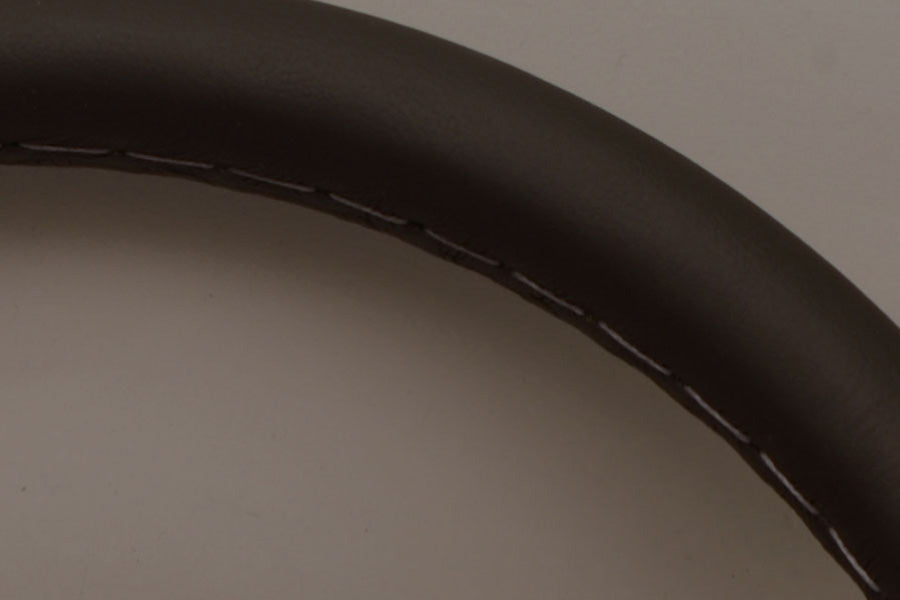 Nardi ND Classic Steering Wheel - Black Leather Satin Spokes Grey Stitching 330