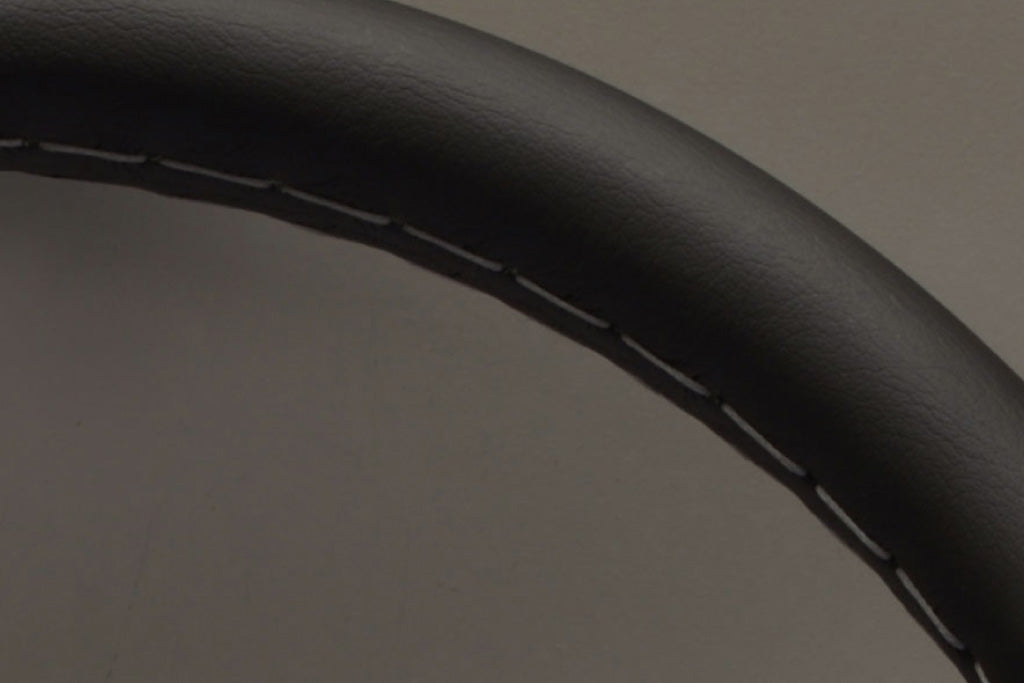 Nardi ND Classic Steering Wheel - Black Leather with Grey Stitching Black Spokes 340mm