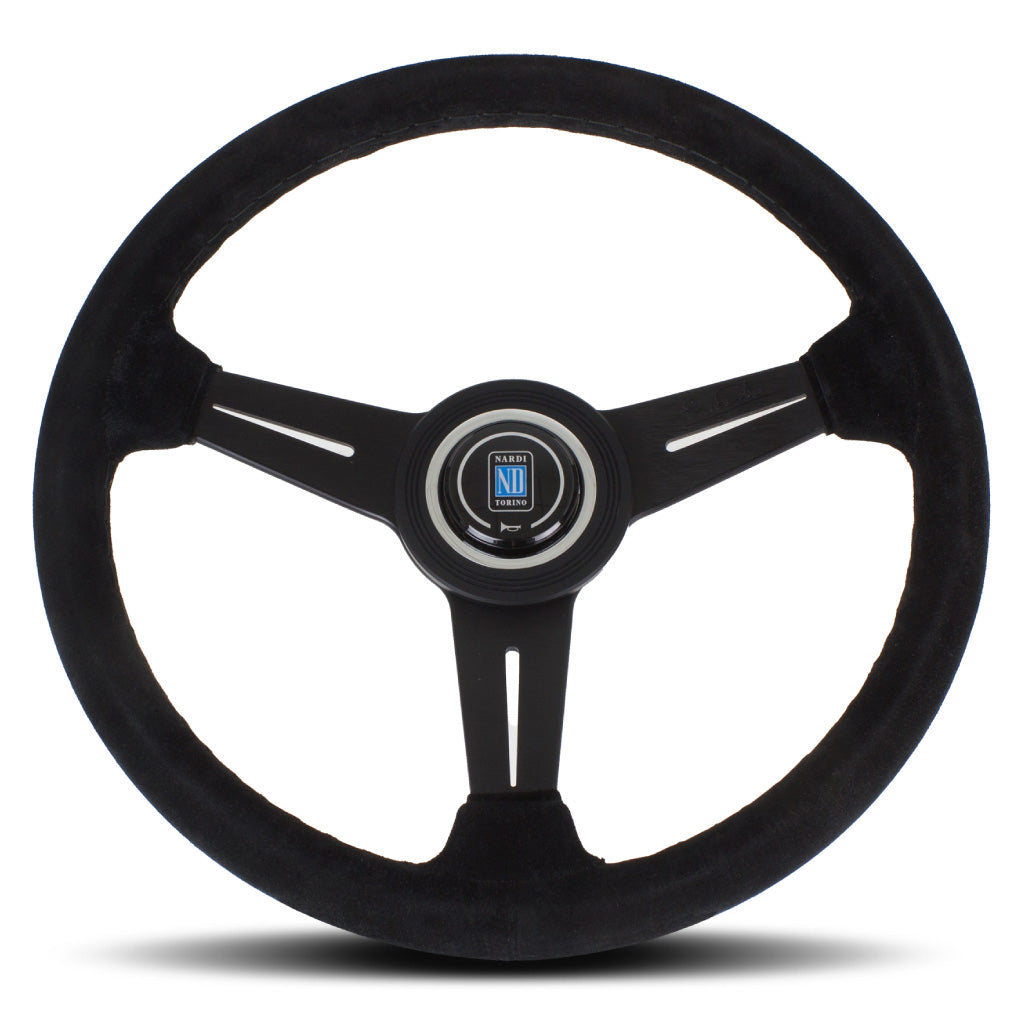 Nardi ND Classic Steering Wheel - Black Suede Black Spokes 340mm