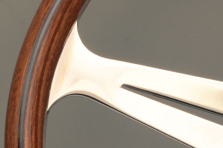 Nardi ND Classic Steering Wheel - Wood Polished Spokes 390mm