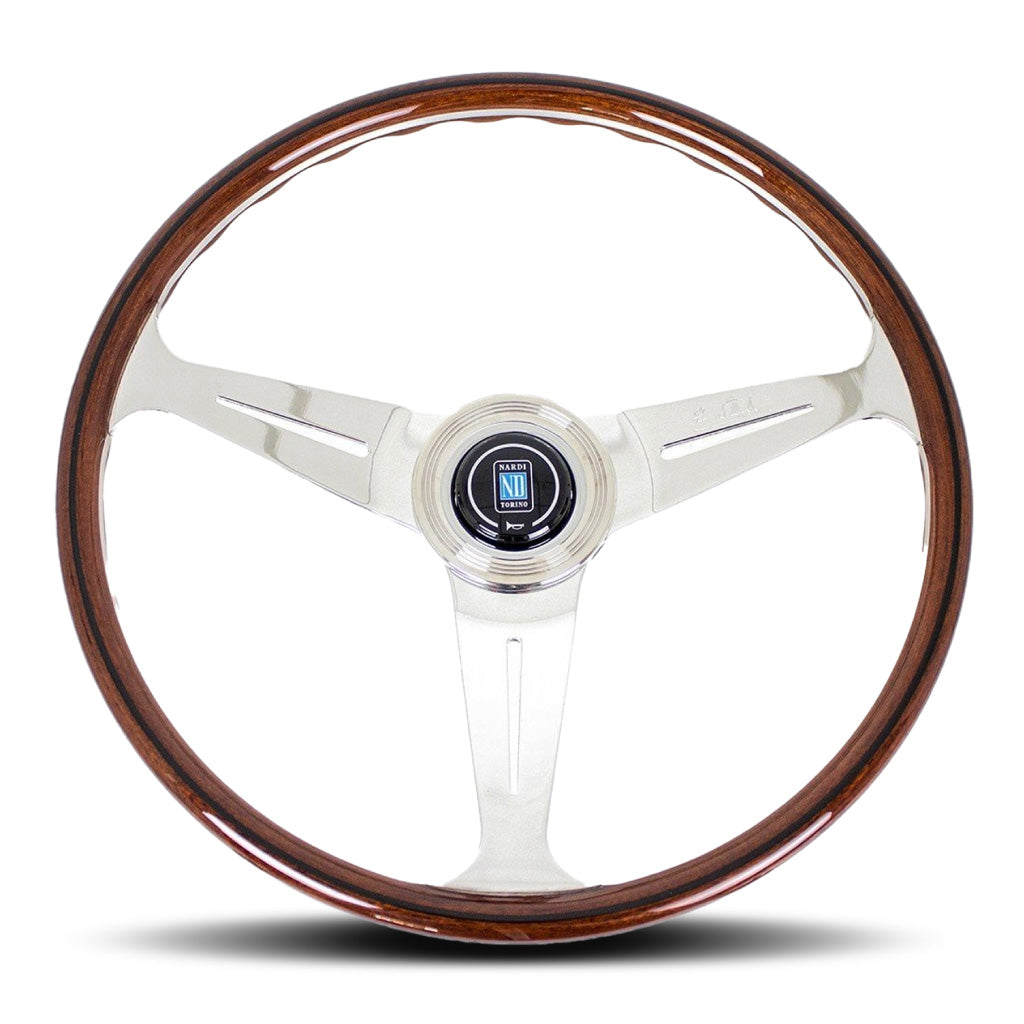 Nardi ND Classic Steering Wheel - Wood Glossy Spokes 390mm