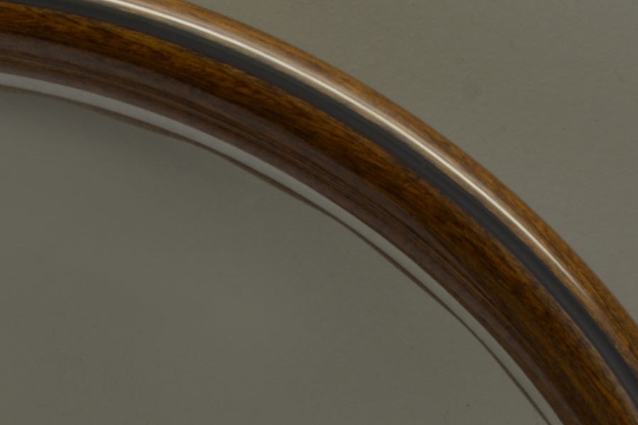 Nardi ND Classic Steering Wheel - Wood Polished Spokes Visible Screws 360mm