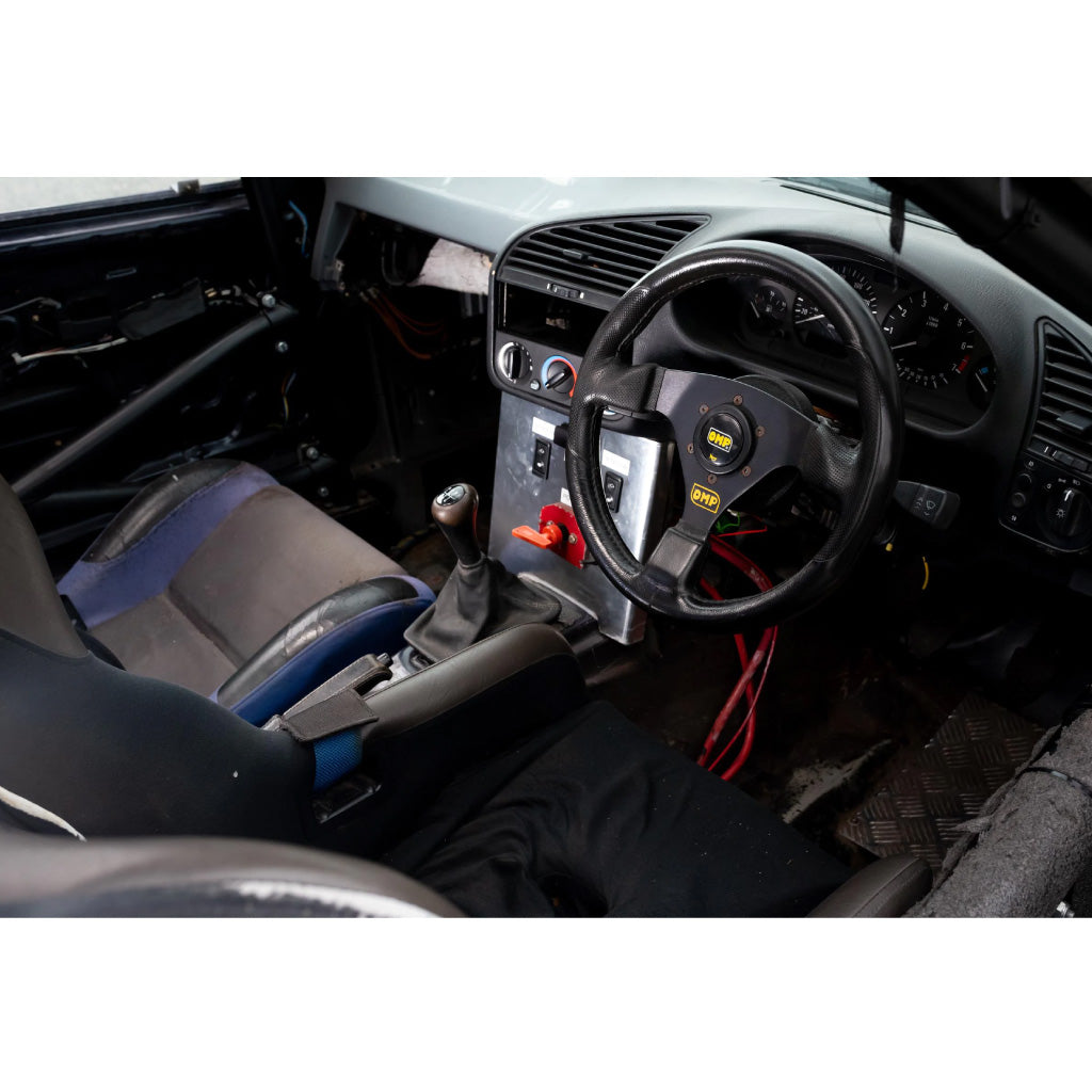 OMP Racing GP Steering Wheel - Black Polyurethane Black Spokes 330mm