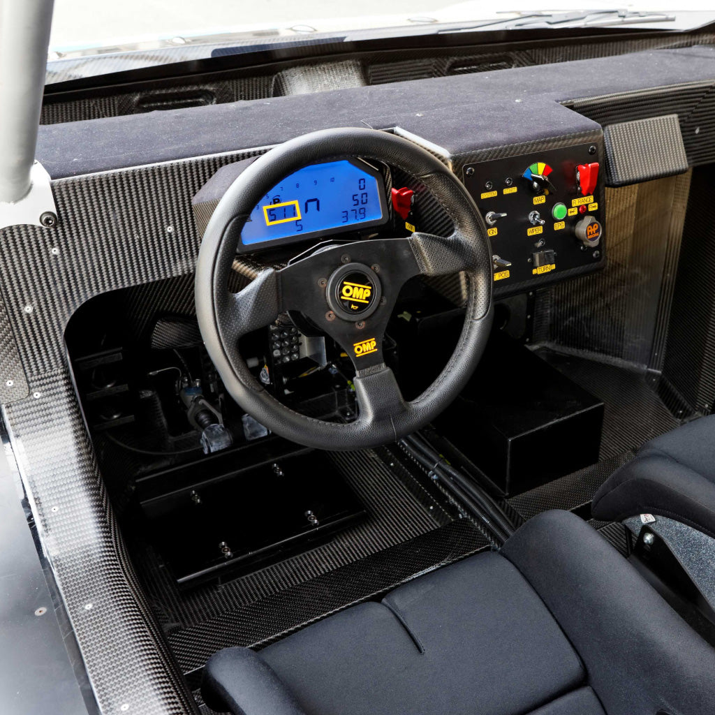 OMP Trecento Uno Steering Wheel - Black Polyurethane Black Spokes 300mm