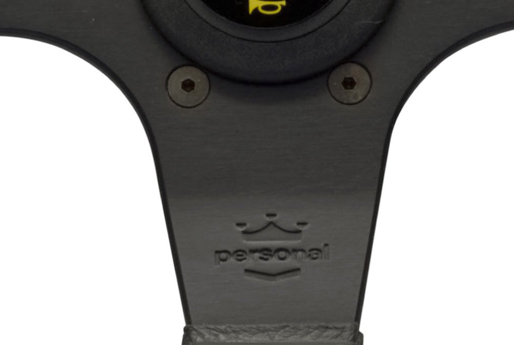 Personal Blitz Steering Wheel - Black Polyurethane Black Spokes 330mm