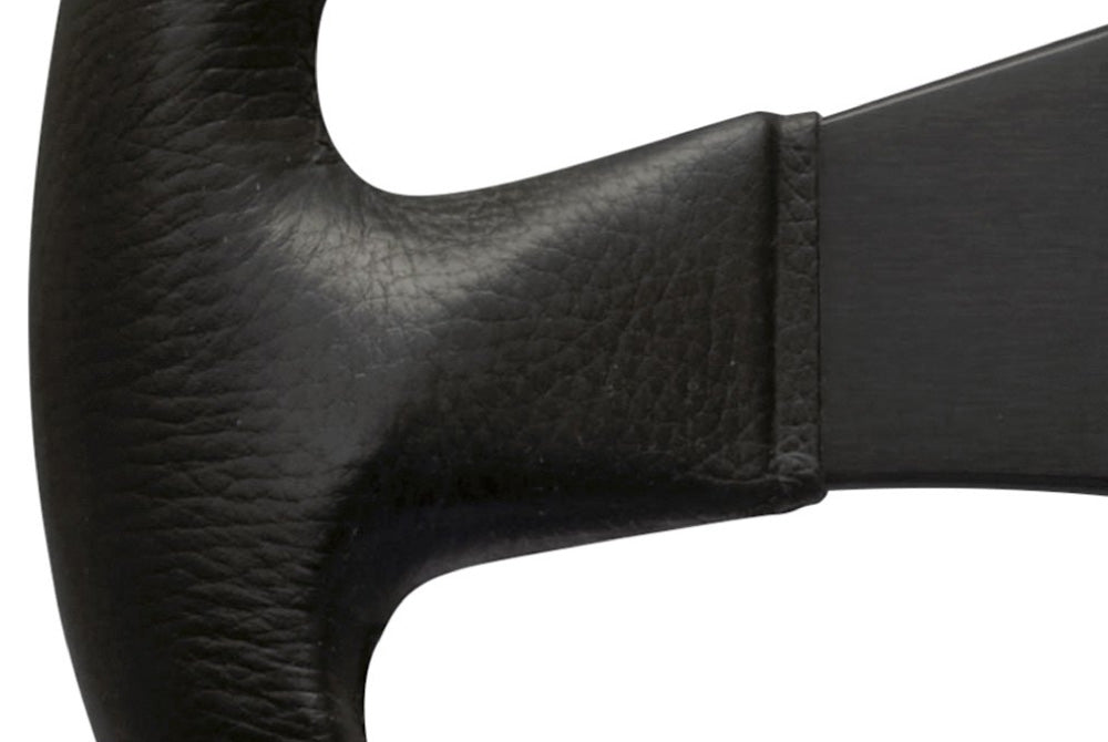 Personal Blitz Steering Wheel - Black Polyurethane Black Spokes 350mm