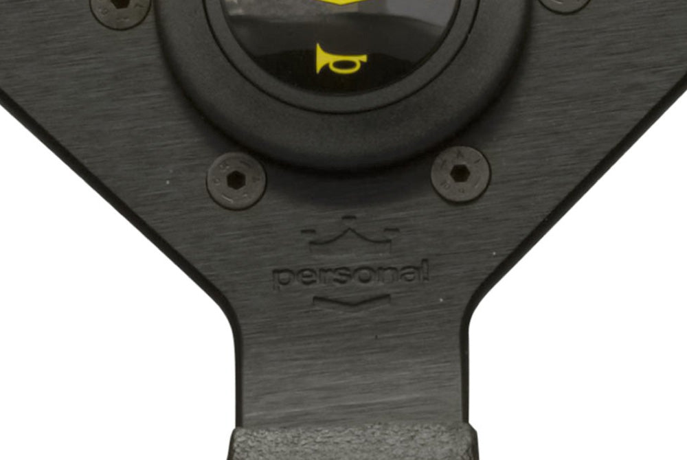 Personal Grinta Steering Wheel - Black Polyurethane Black Spokes 350mm