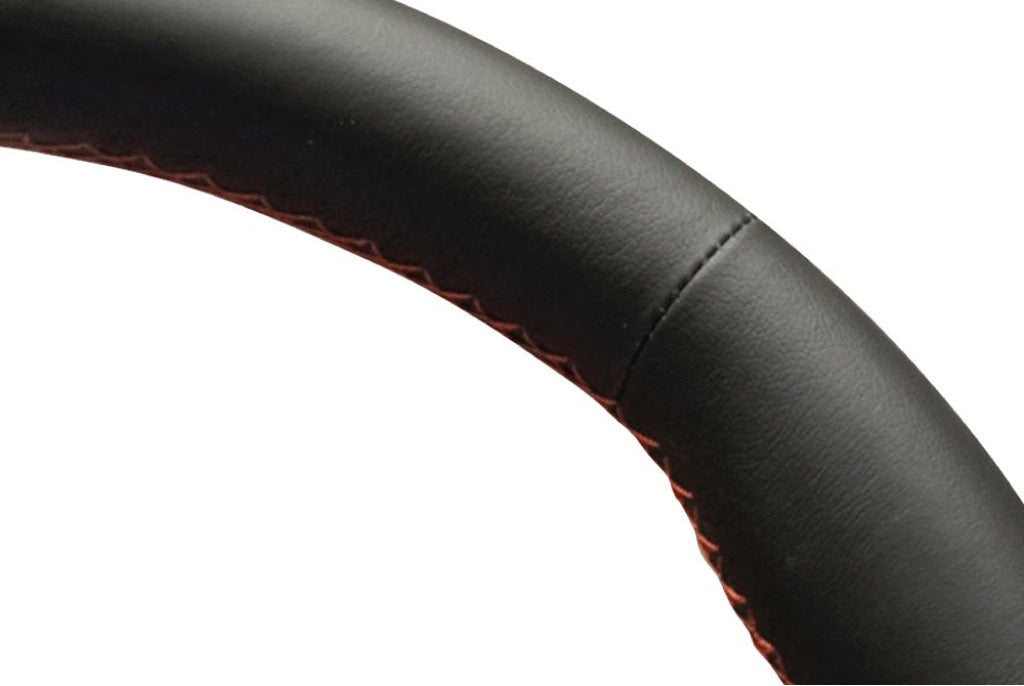 Personal Neo Grinta Steering Wheel - Black Leather Black Spokes Red Stitching 330mm