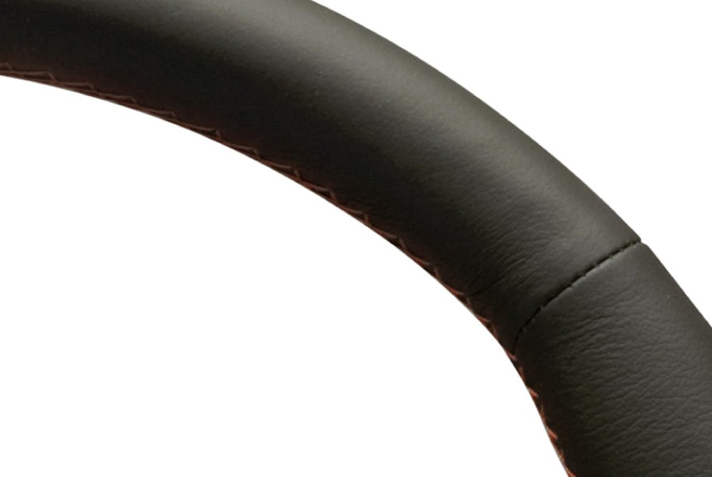 Personal Neo Grinta Steering Wheel - Black Leather Black Spokes Red Stitching 350mm