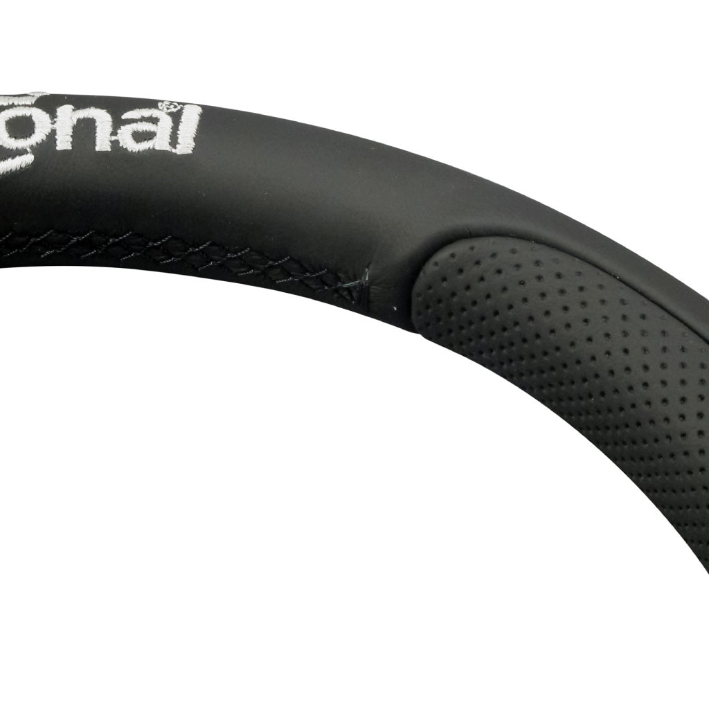 Personal Pole Position Steering Wheel Black Leather Black Spokes 330mm