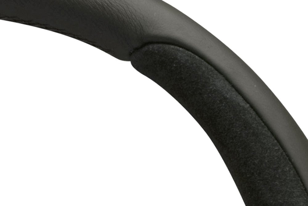 Personal Pole Position Steering Wheel Black Leather/Suede Black Spokes 330mm