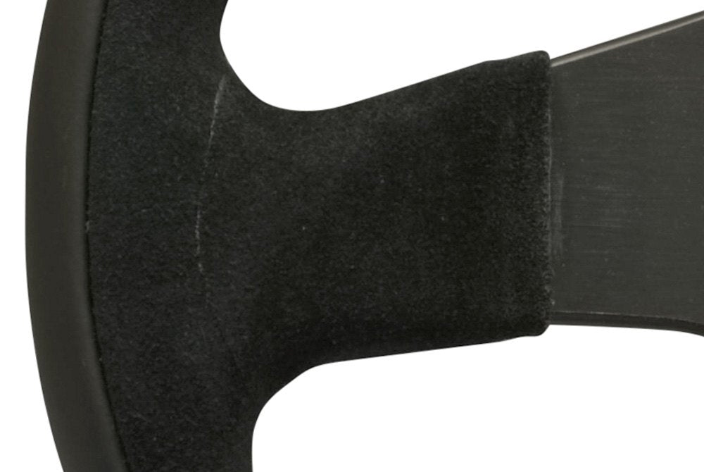 Personal Pole Position Steering Wheel Black Leather/Suede Black Spokes 330mm