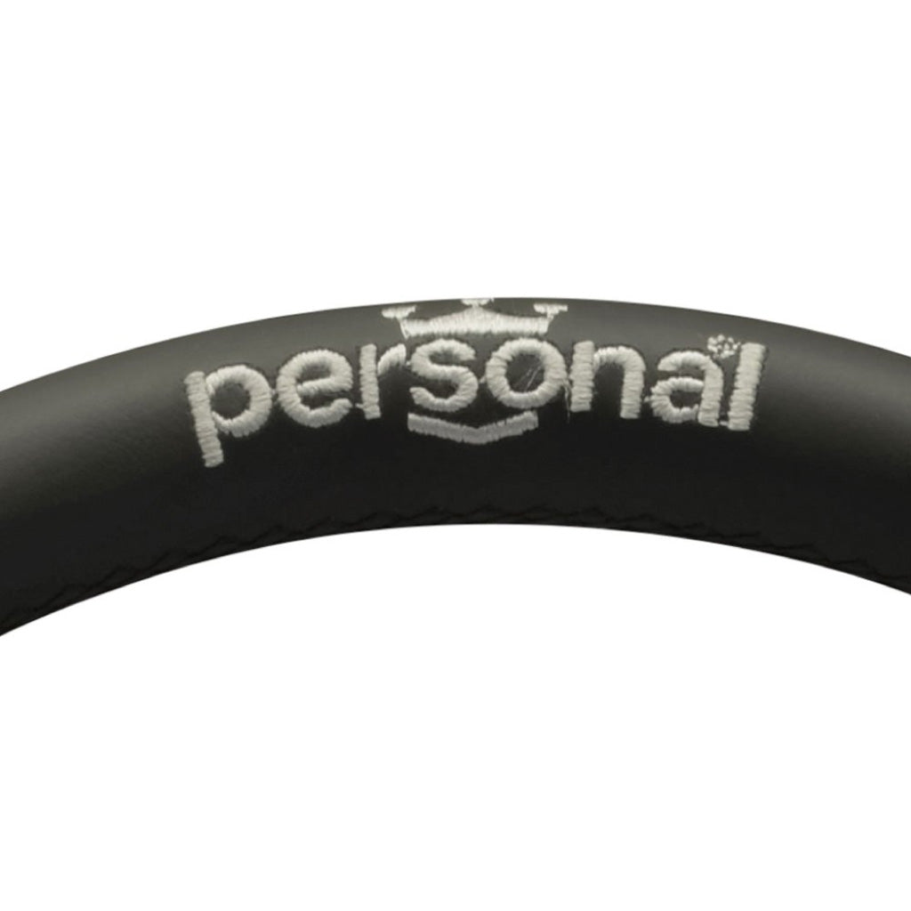 Personal Pole Position Steering Wheel Black Leather/Suede Black Spokes 350mm
