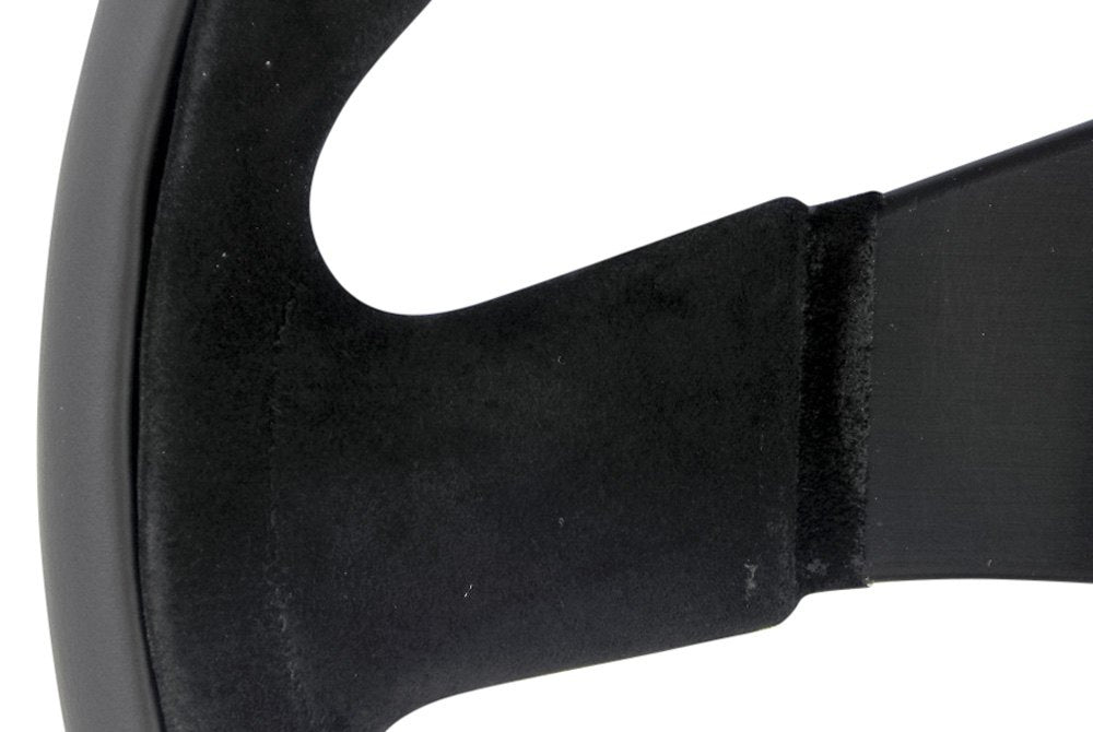 Personal Pole Position Steering Wheel Black Leather/Suede Black Spokes 350mm