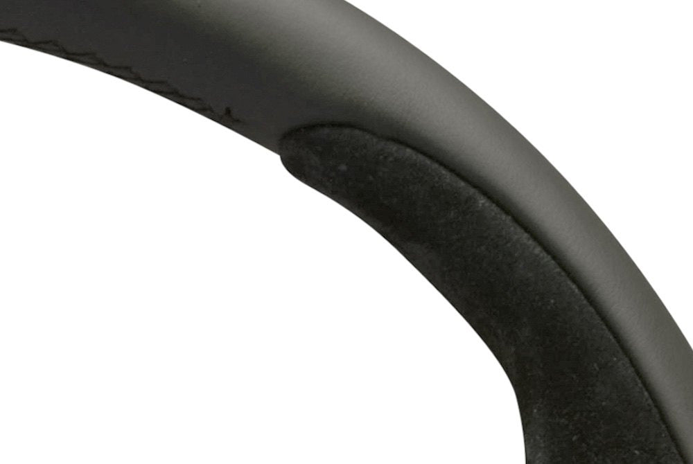 Personal Pole Position Steering Wheel Black Leather/Suede Black Spokes 350mm