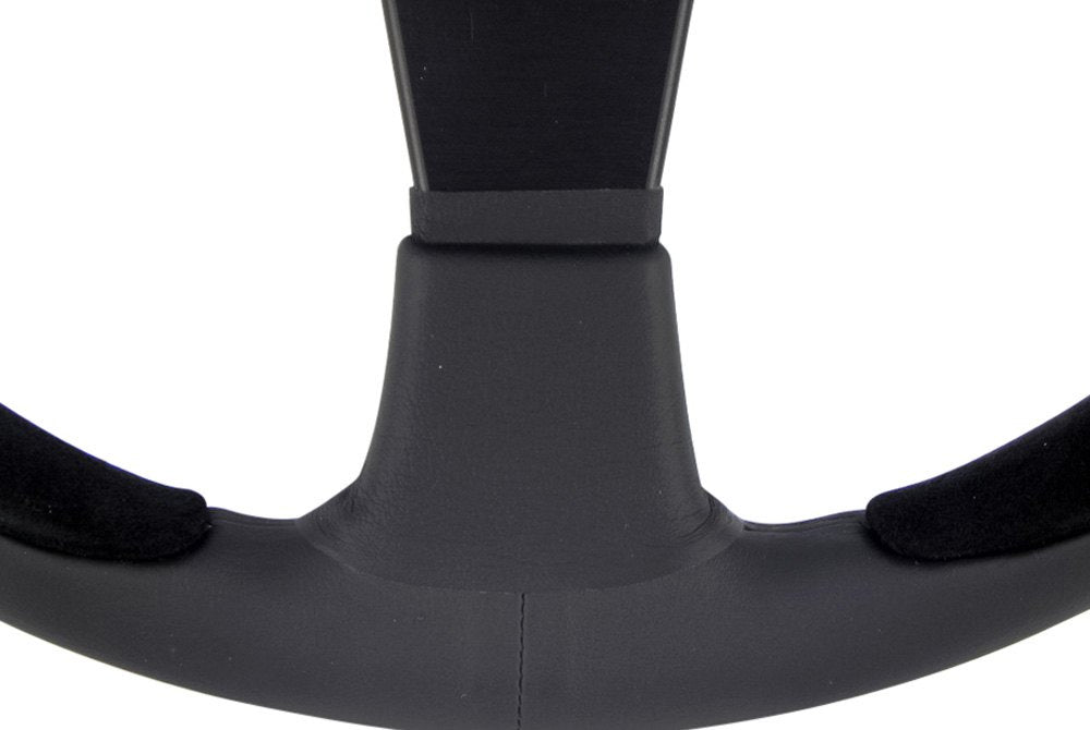 Personal Pole Position Steering Wheel Black Leather/Suede Black Spokes 350mm