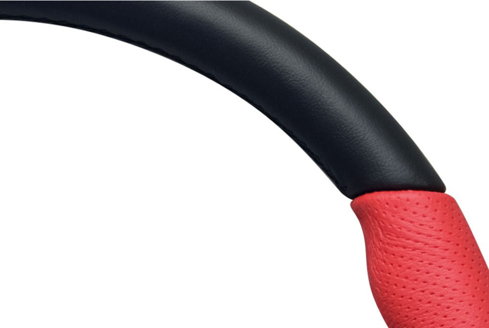Personal Thunder Steering Wheel Black/Red Leather Black Spokes 350mm