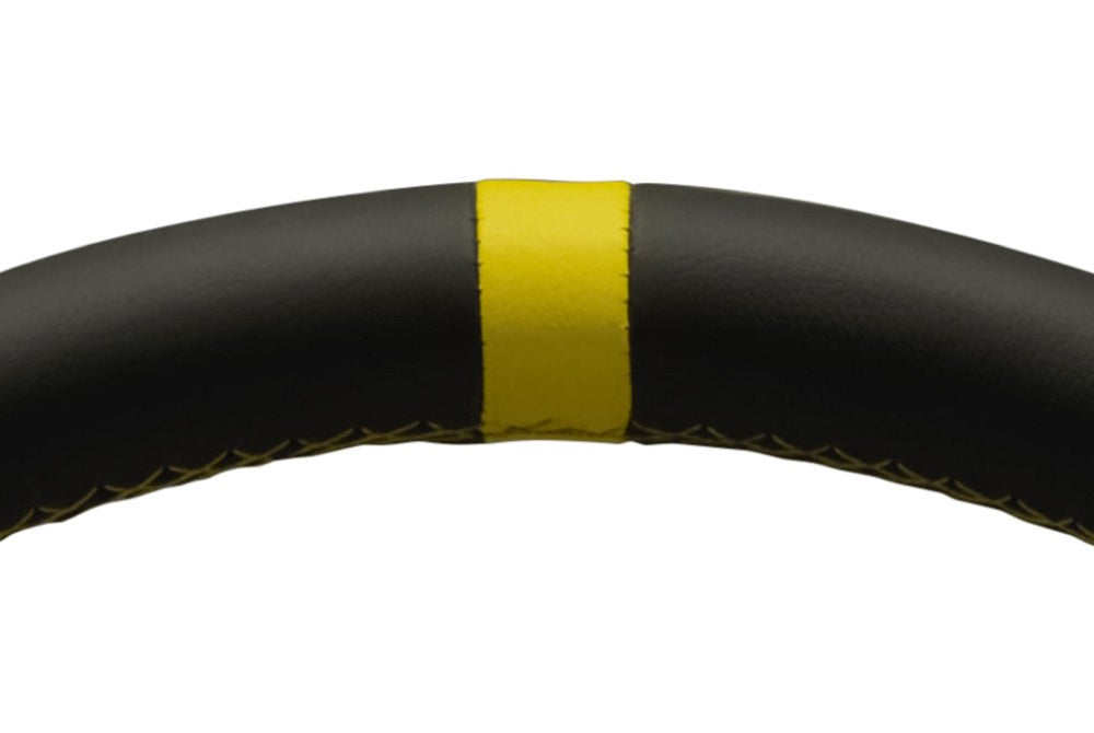 Personal Trophy Steering Wheel - Black Leather Black Spokes 350mm