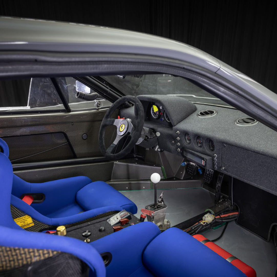 Sabelt Ferrari F40 Competizione Steering Wheel - Black Suede Black Spokes 350mm