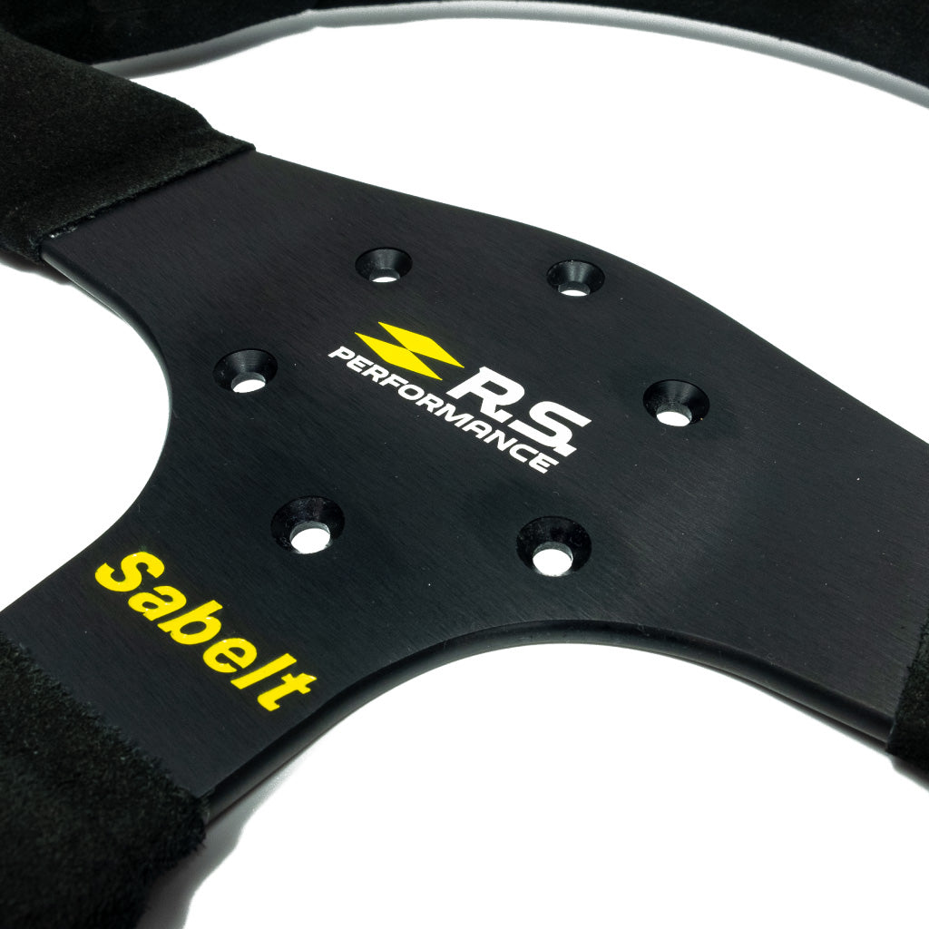 Sabelt Renault RS Performance Steering Wheel - Black Alcantara Black Spokes 330mm