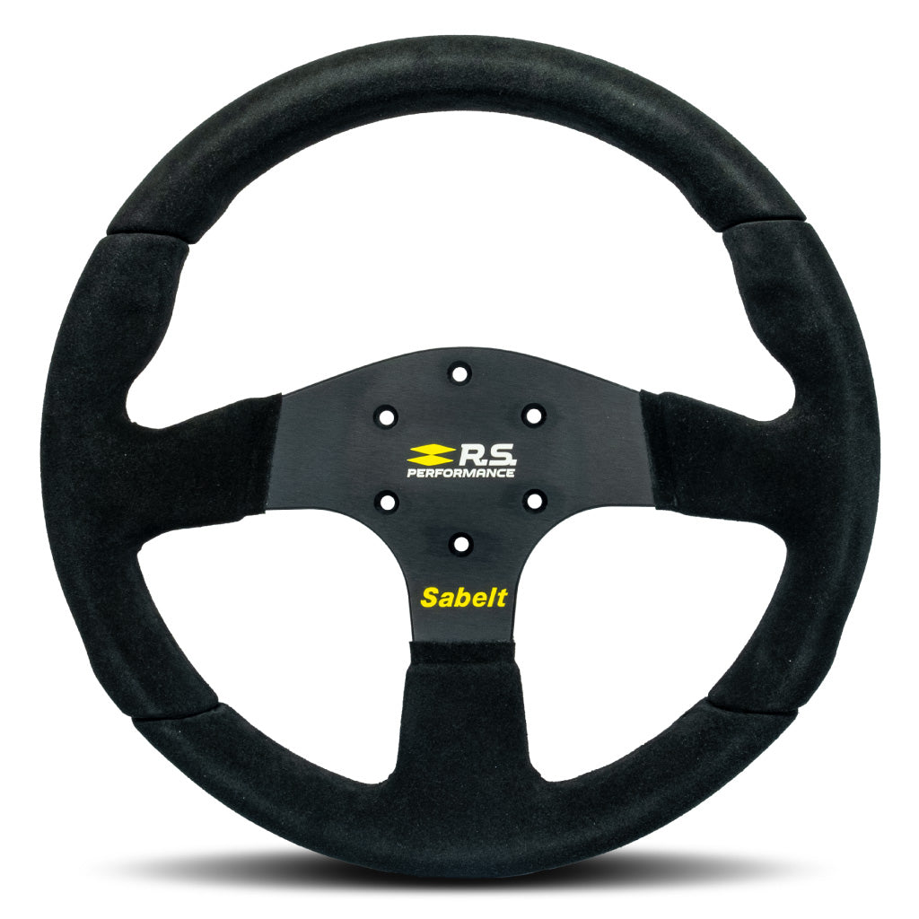 Sabelt Renault RS Performance Steering Wheel - Black Alcantara Black Spokes 330mm