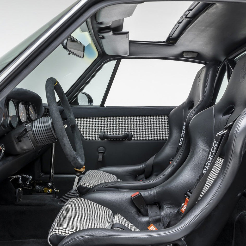 Sparco R345 Steering Wheel - Black Suede Black Spokes 350mm